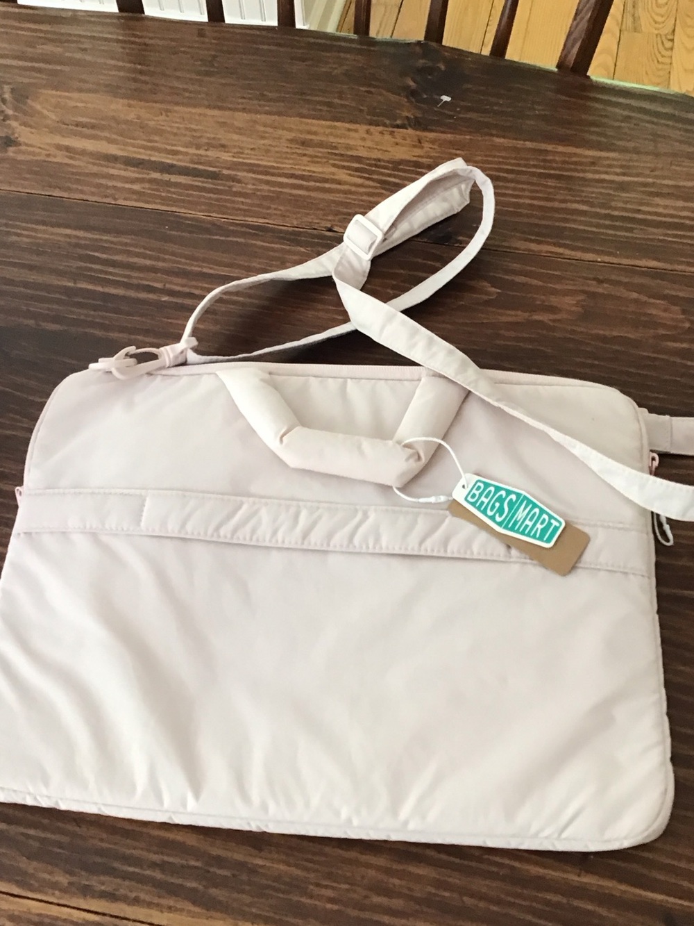 Bags Mart Women's Pale Pink Laptop Bag with Shoulder Strap